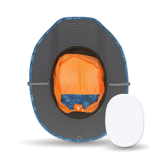 The Seahawk V2 Performance Sun Hat in Sea Blue print color