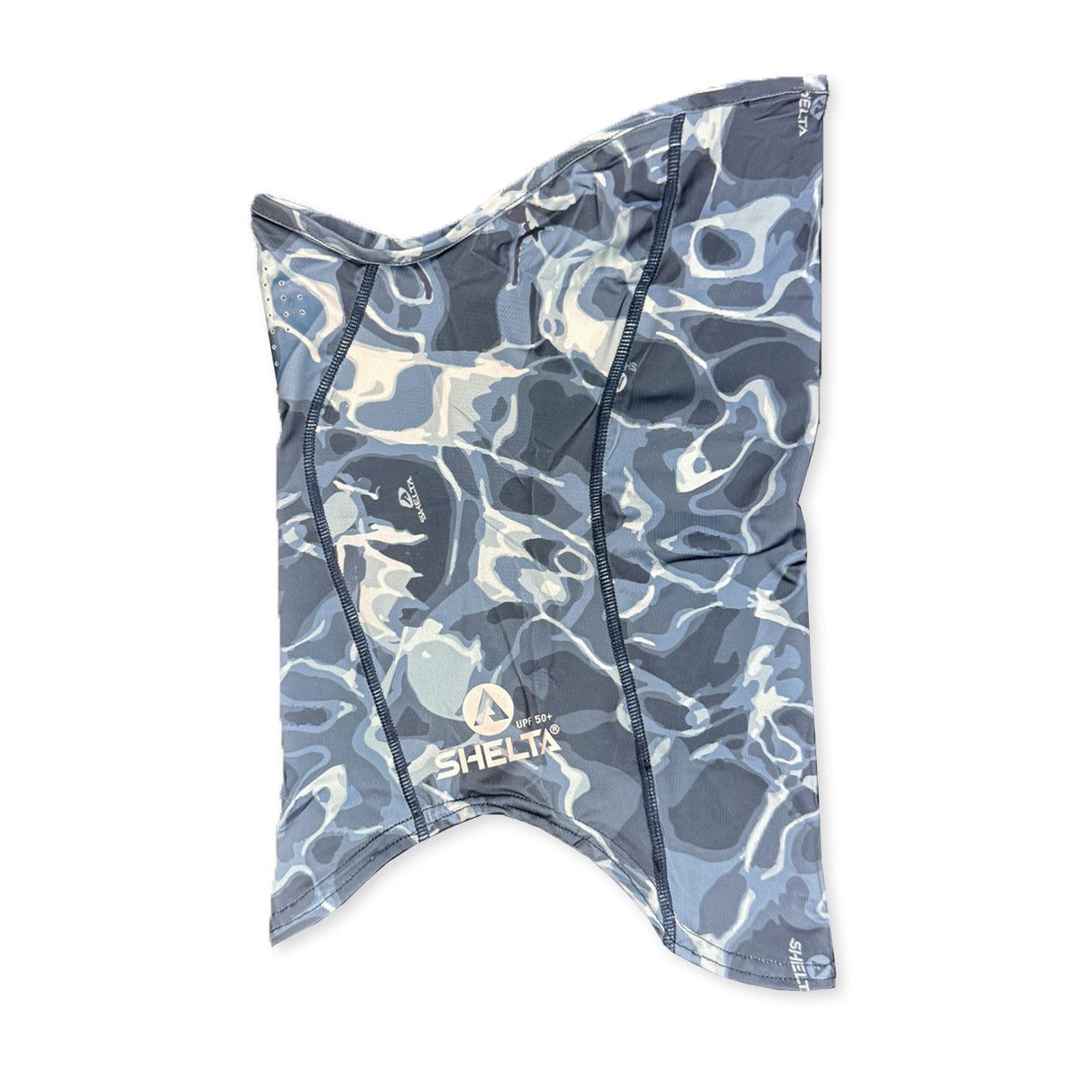 Shelta Face Gaiter in Dark Water Camo Color