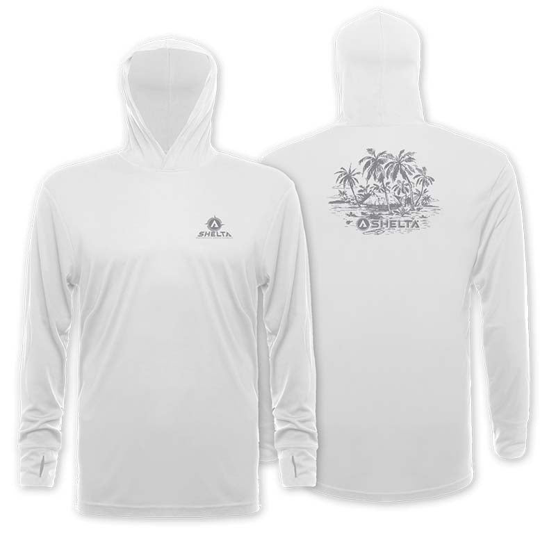 L/S Travelr Hoodie-Castaway-Foam White color