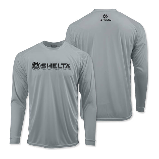 Corp Fade Logo on Steel Grey color sun shirt