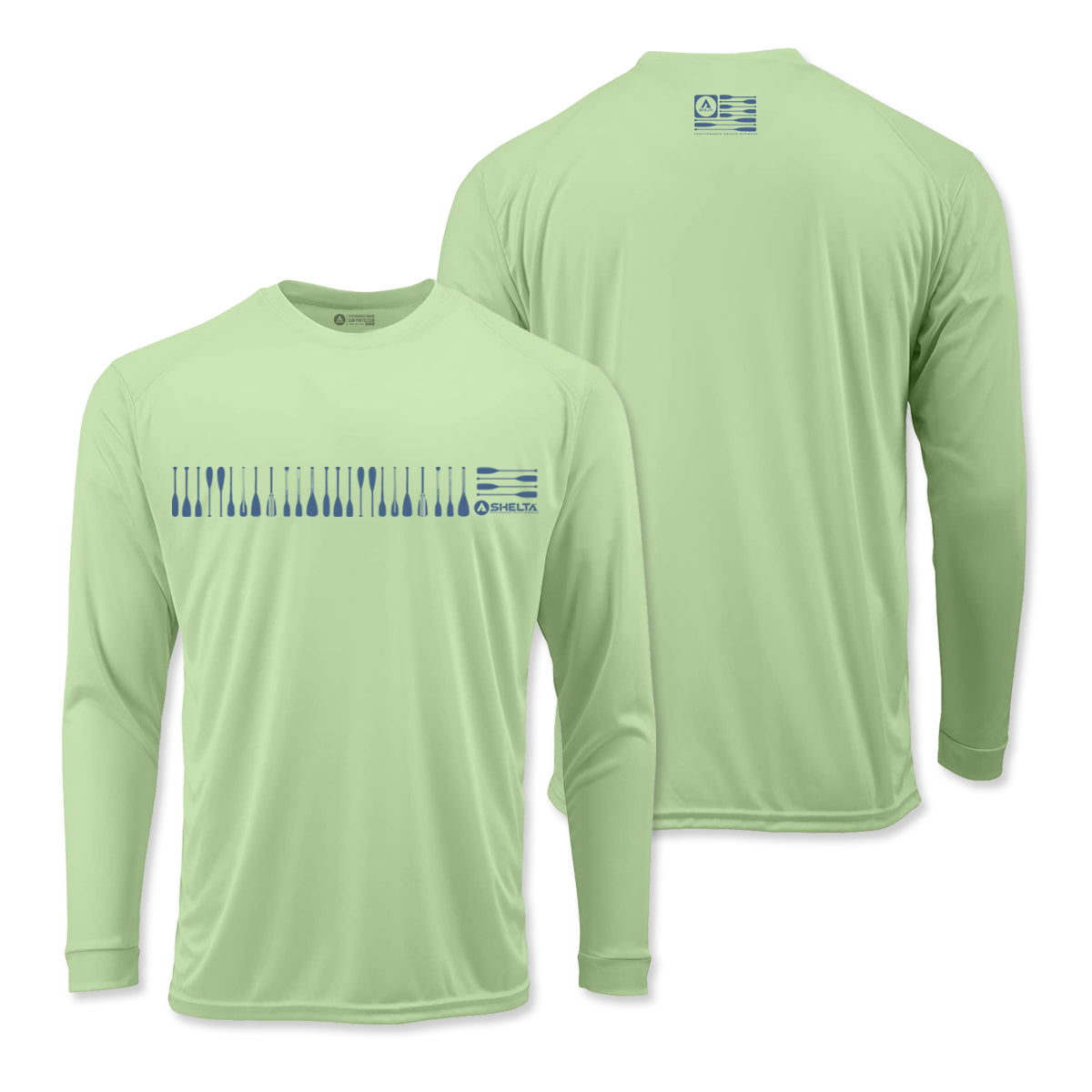 Paddle Band logo in soft Lime sun shirt