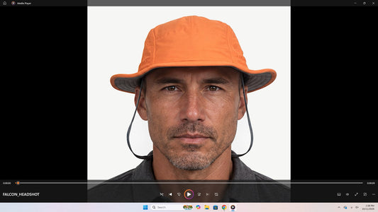 Falcon Sun Hat in orange