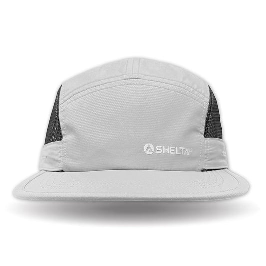 Gray cap with mesh back and Selta logo on a white background