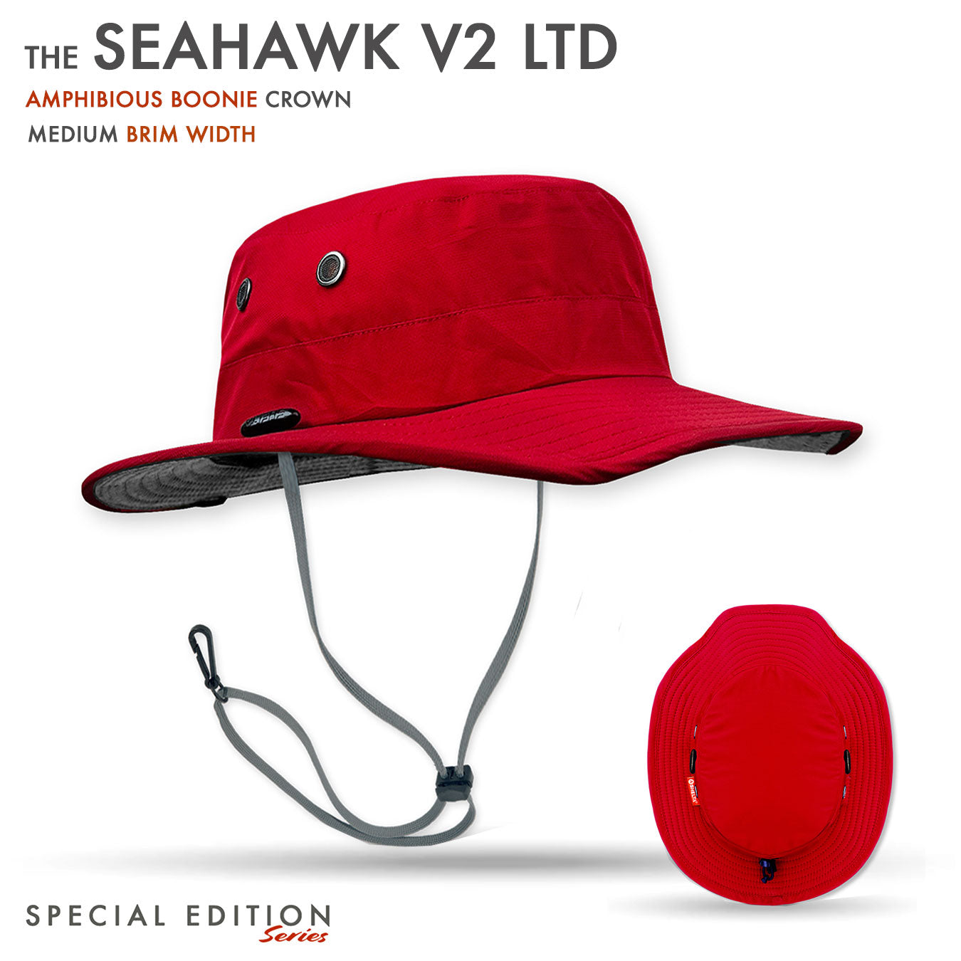 Seahawk V2 LTD sun hat in Red Color