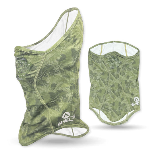 Shelta Face Gaitor in Palm Green color