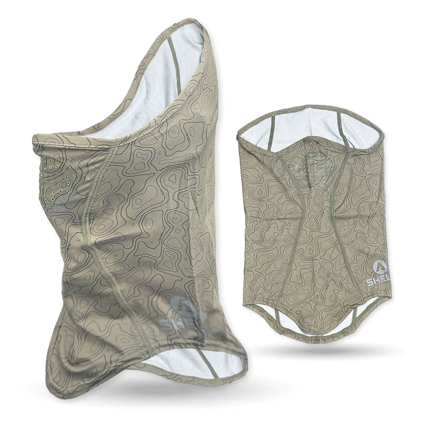 Shelta face gaitor in Khaki terrain color