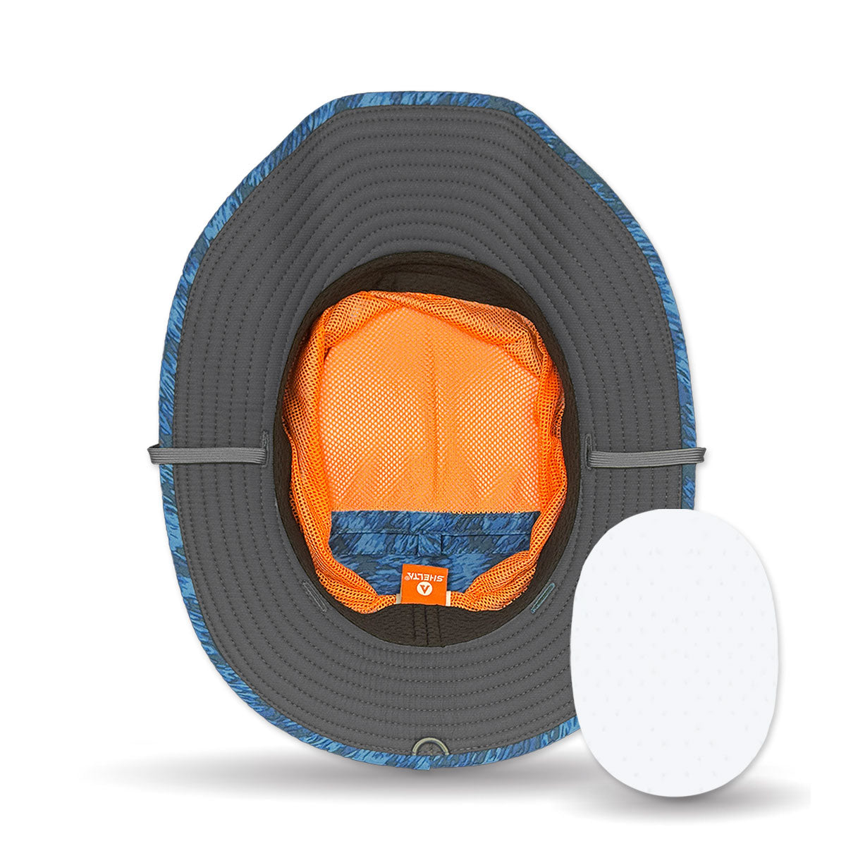 The Seahawk V2 Performance Sun Hat in Sea Blue print color