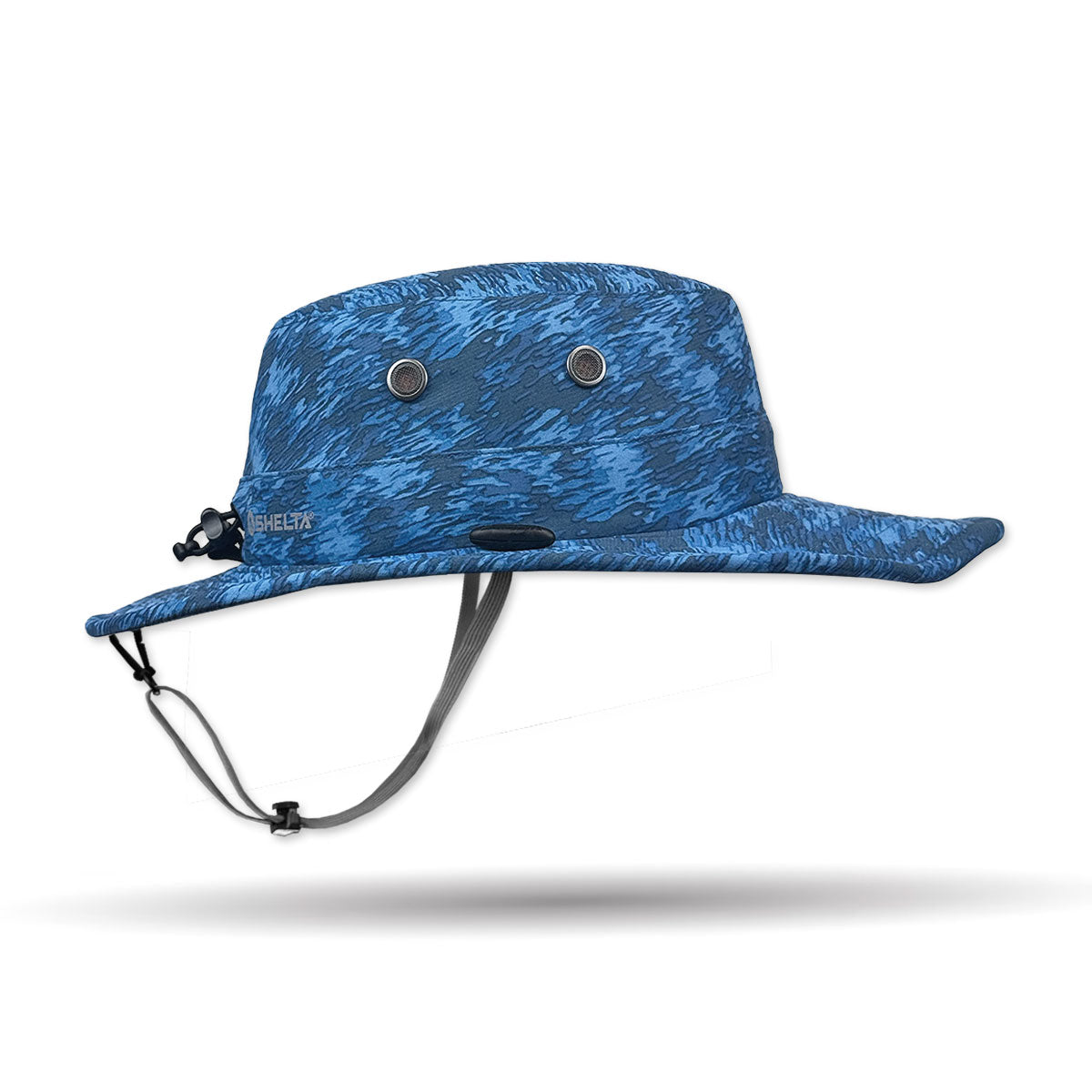 The Seahawk V2 Performance Sun Hat in Sea Blue print color
