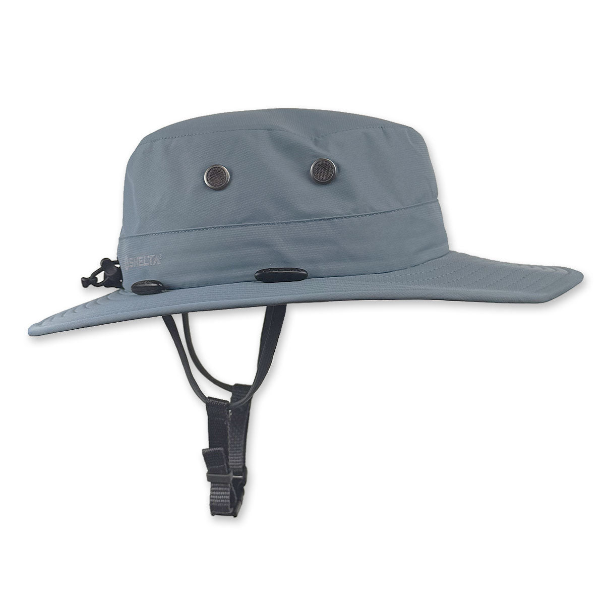 photo of chin strap attached to sun hat