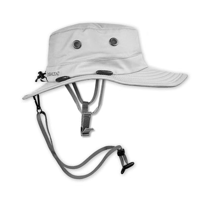 Side view of Shelta Sun hat with four strap sytem