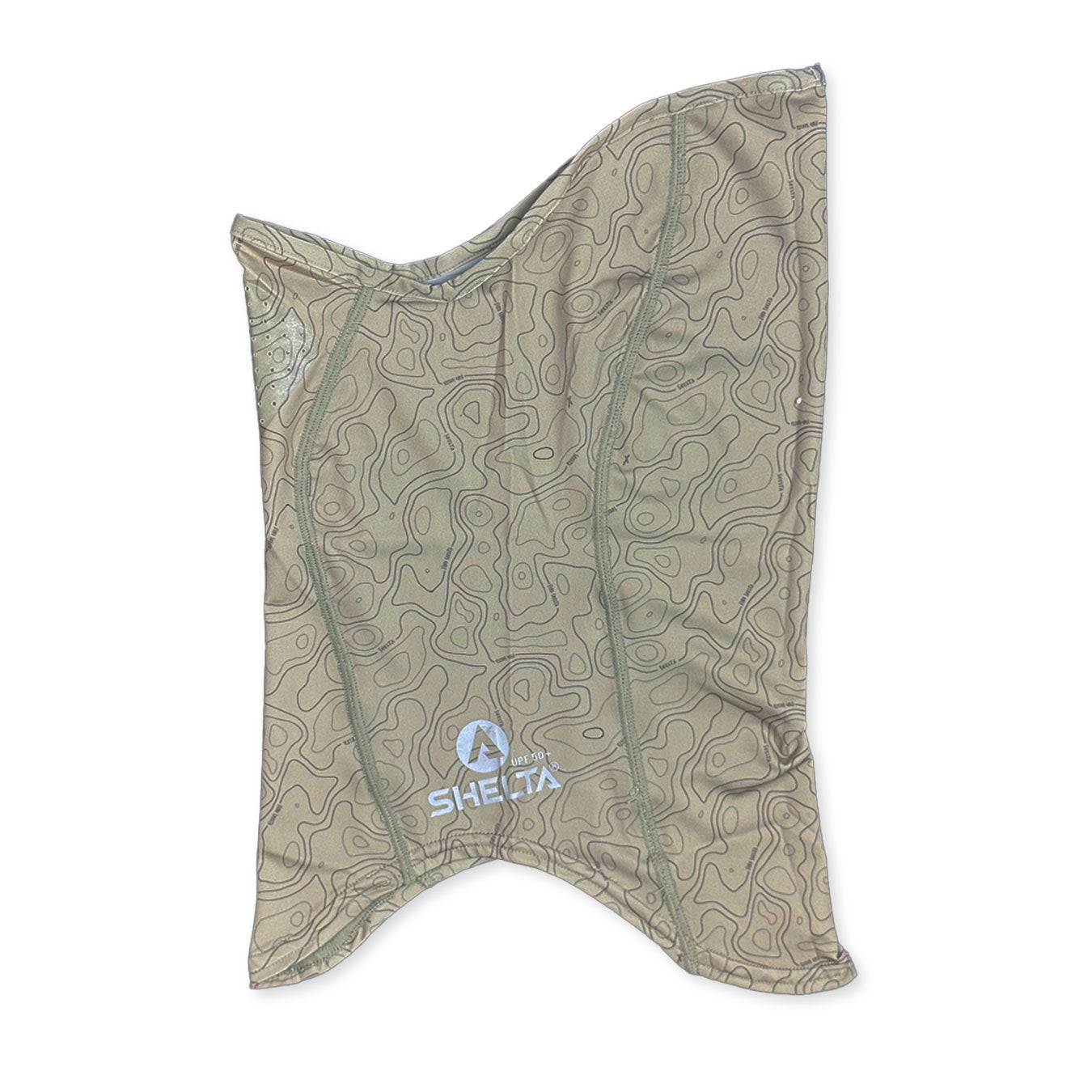 Shelta face gaitor in Khaki terrain color