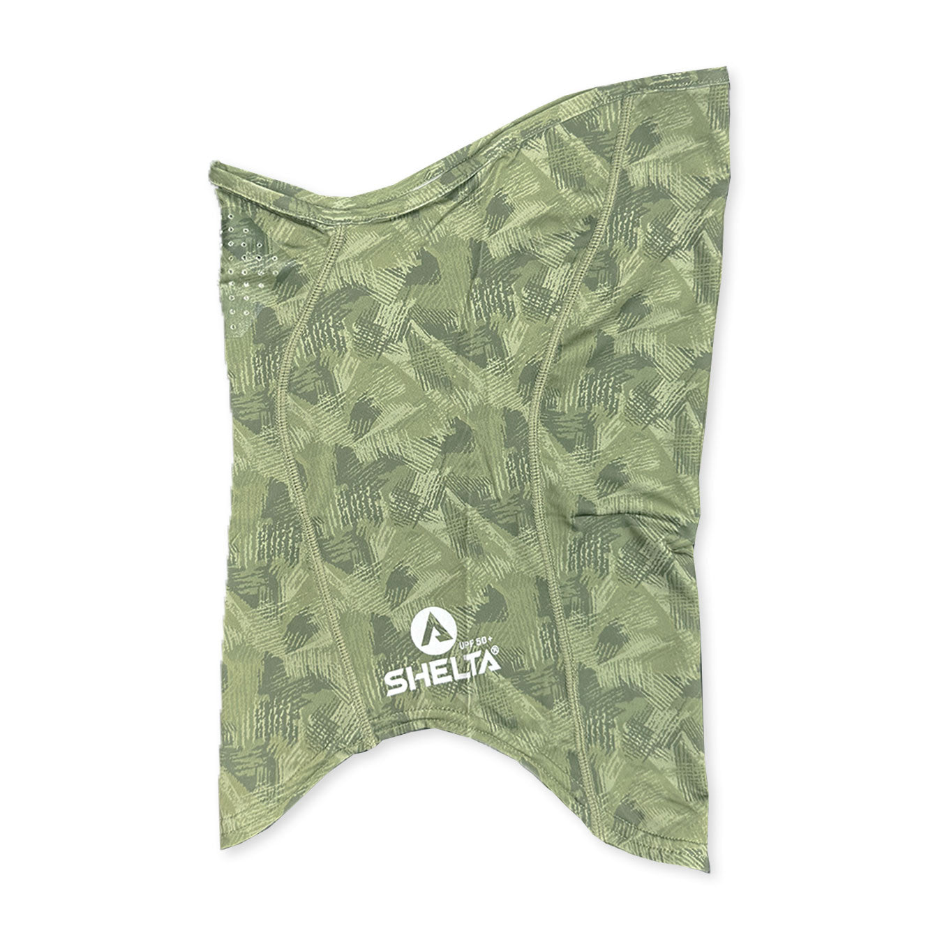 Shelta Face Gaitor in Palm Green color
