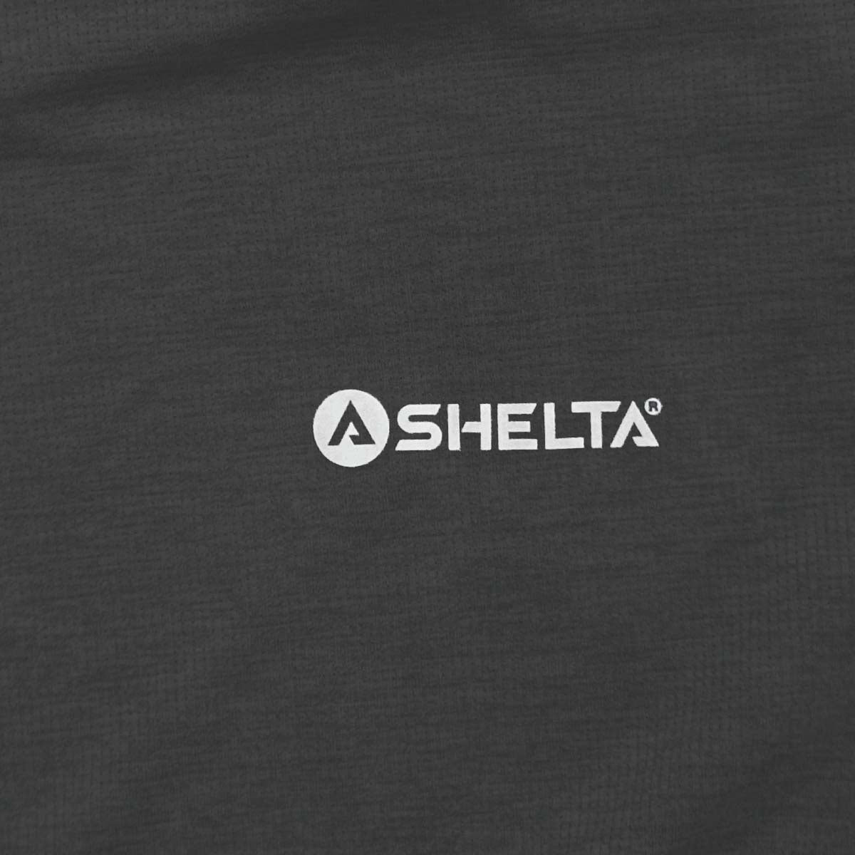 SHELTa logo on a dark gray background