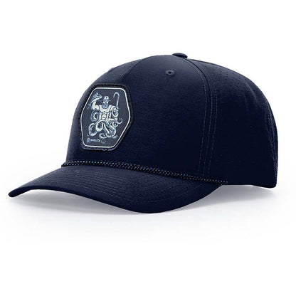 7 seas cap in Navy front view