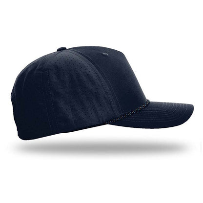 7 seas cap in Navy side view