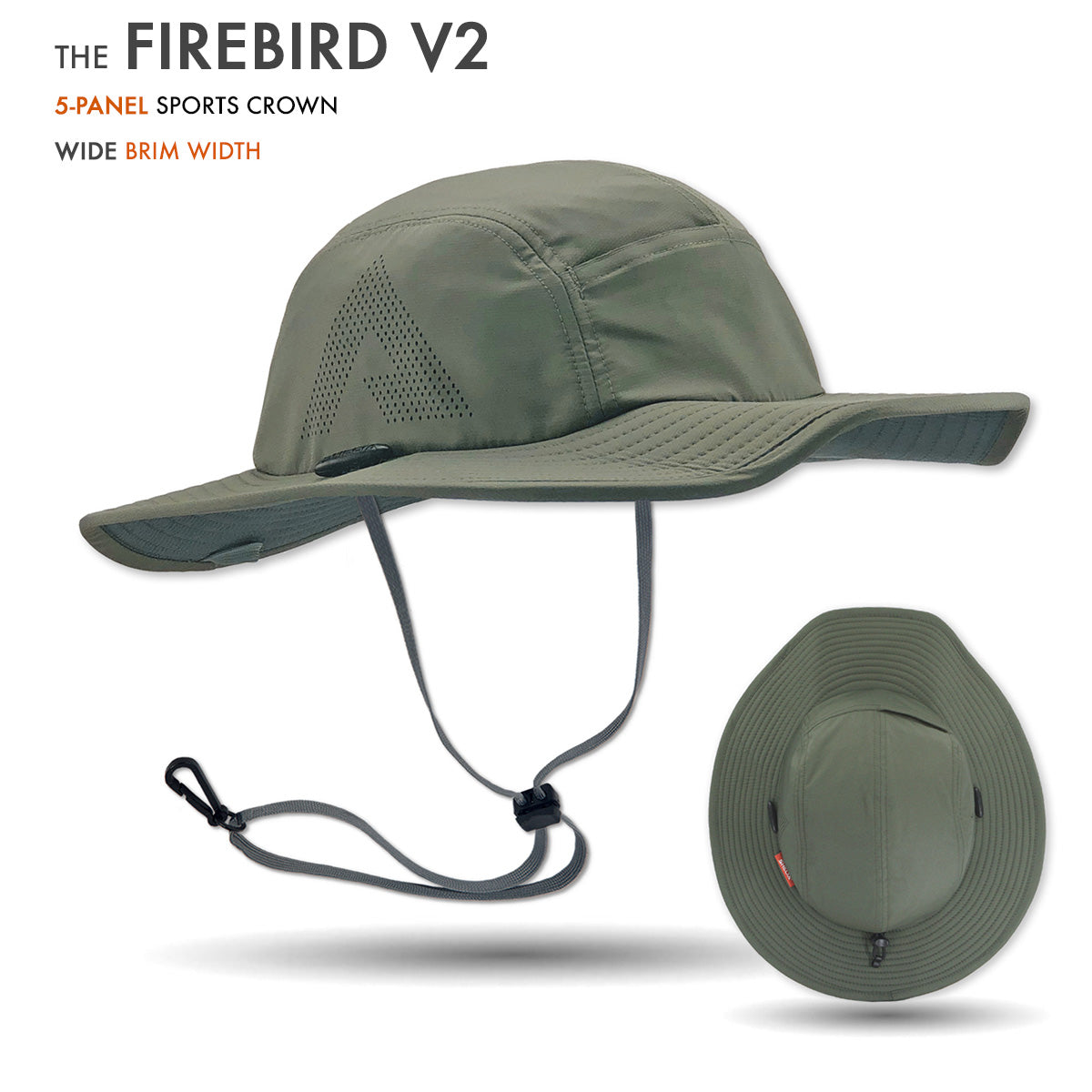 The Shelta Firebird V2 five panel sports Crown Wide Brim