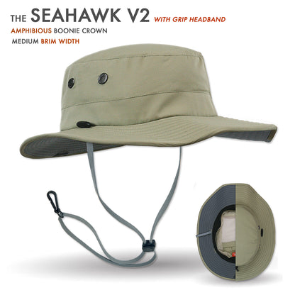 The Seahawk V2 Sun Hat With Grip Headband in Field Khaki
