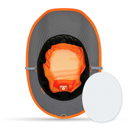 Bottom View of Ospry Sun Hat in Orange