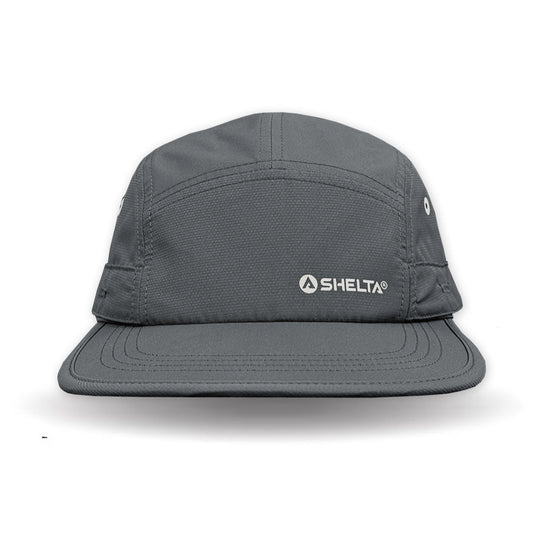 Gray cap with Shelta logo on a white background