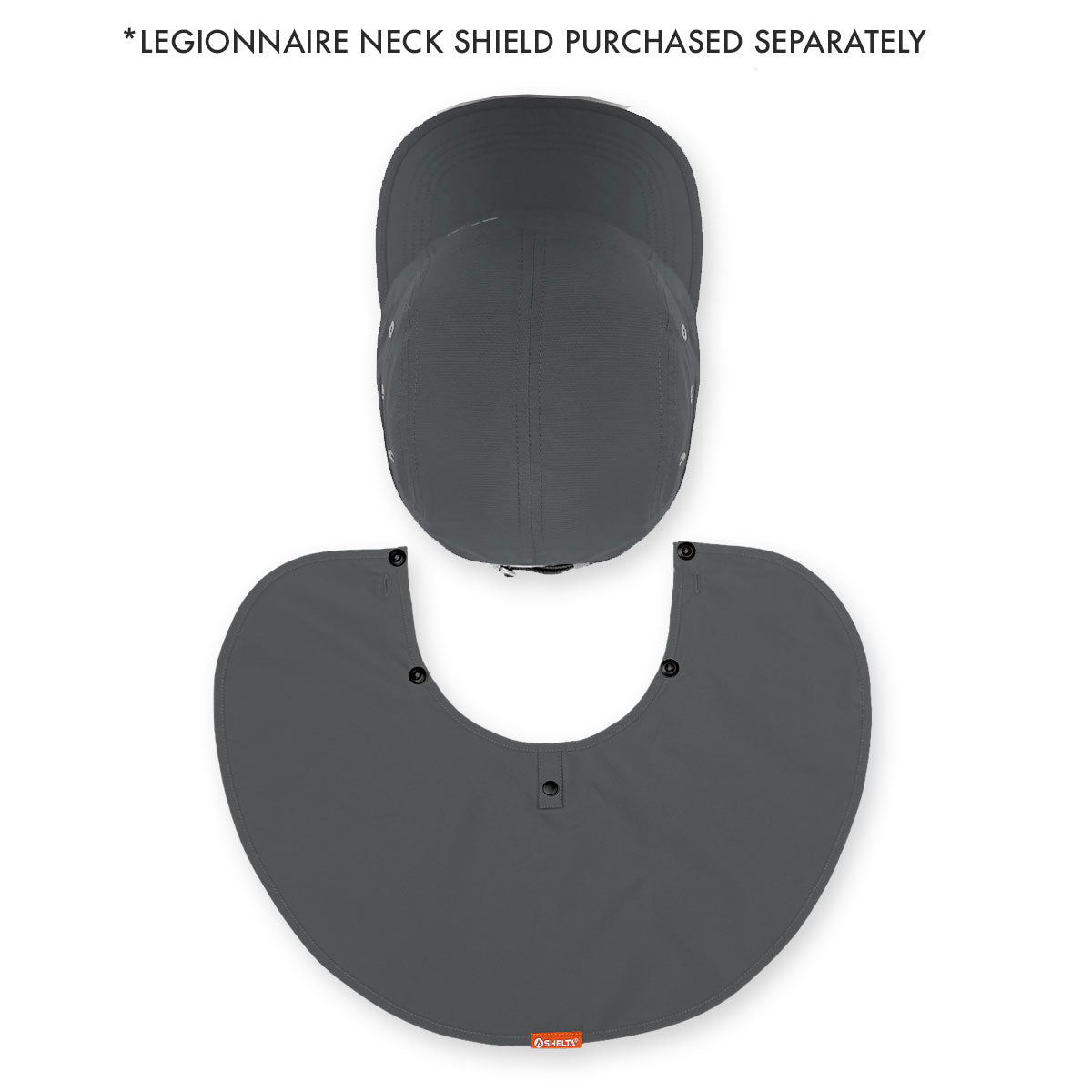 Top View of neck shield and cap