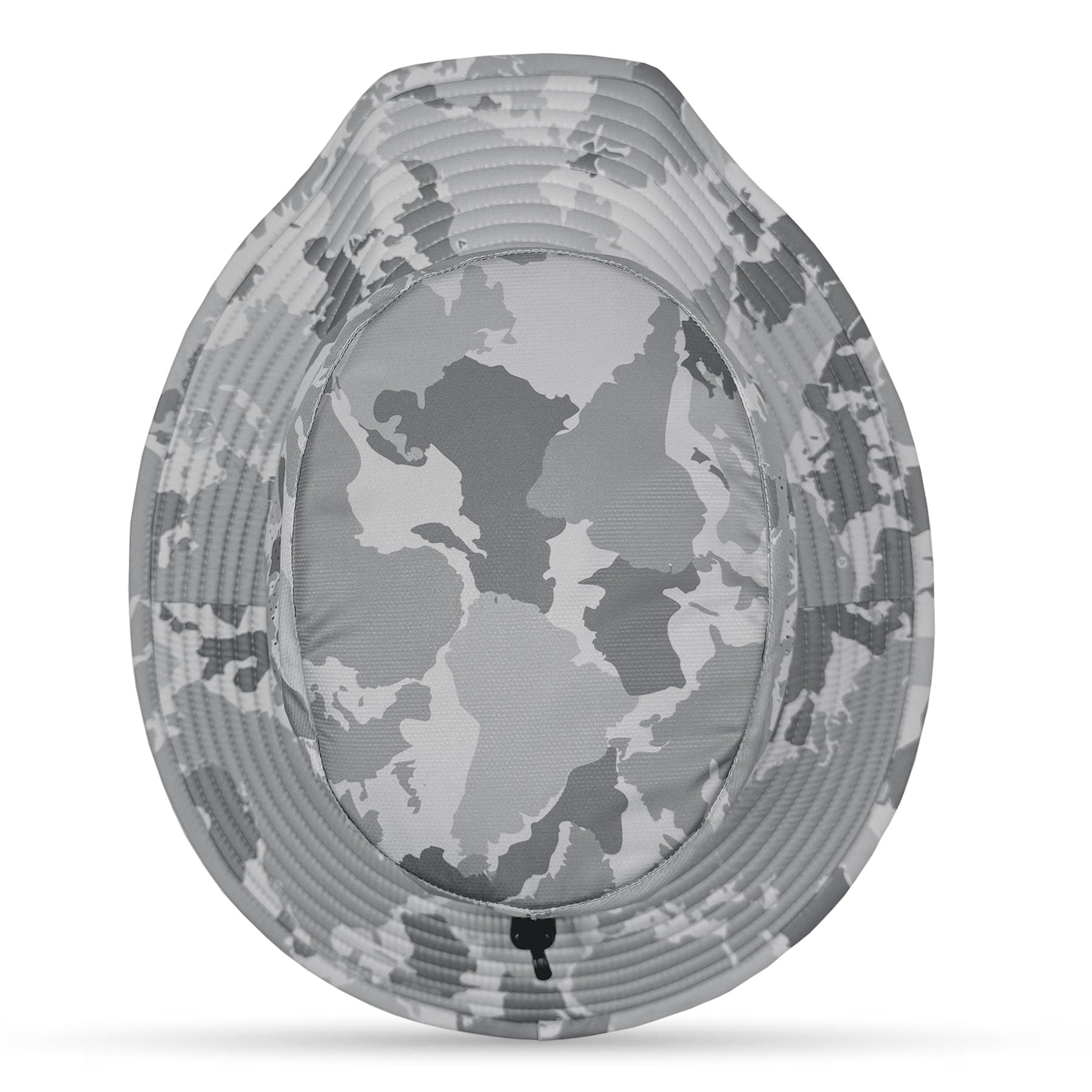 Camouflage-patterned hat on a white background