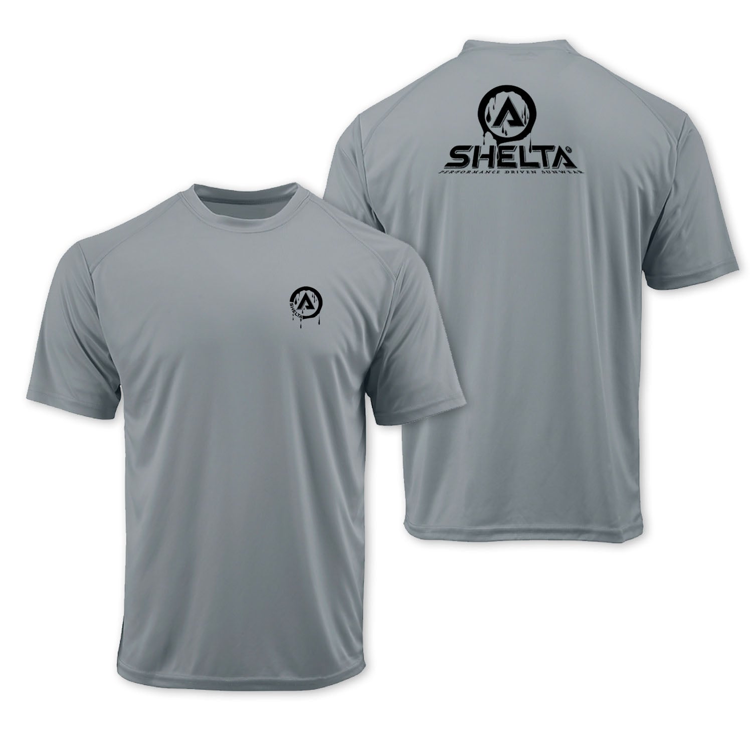 The Shelta S/S Drip Logo in Steel Grey
