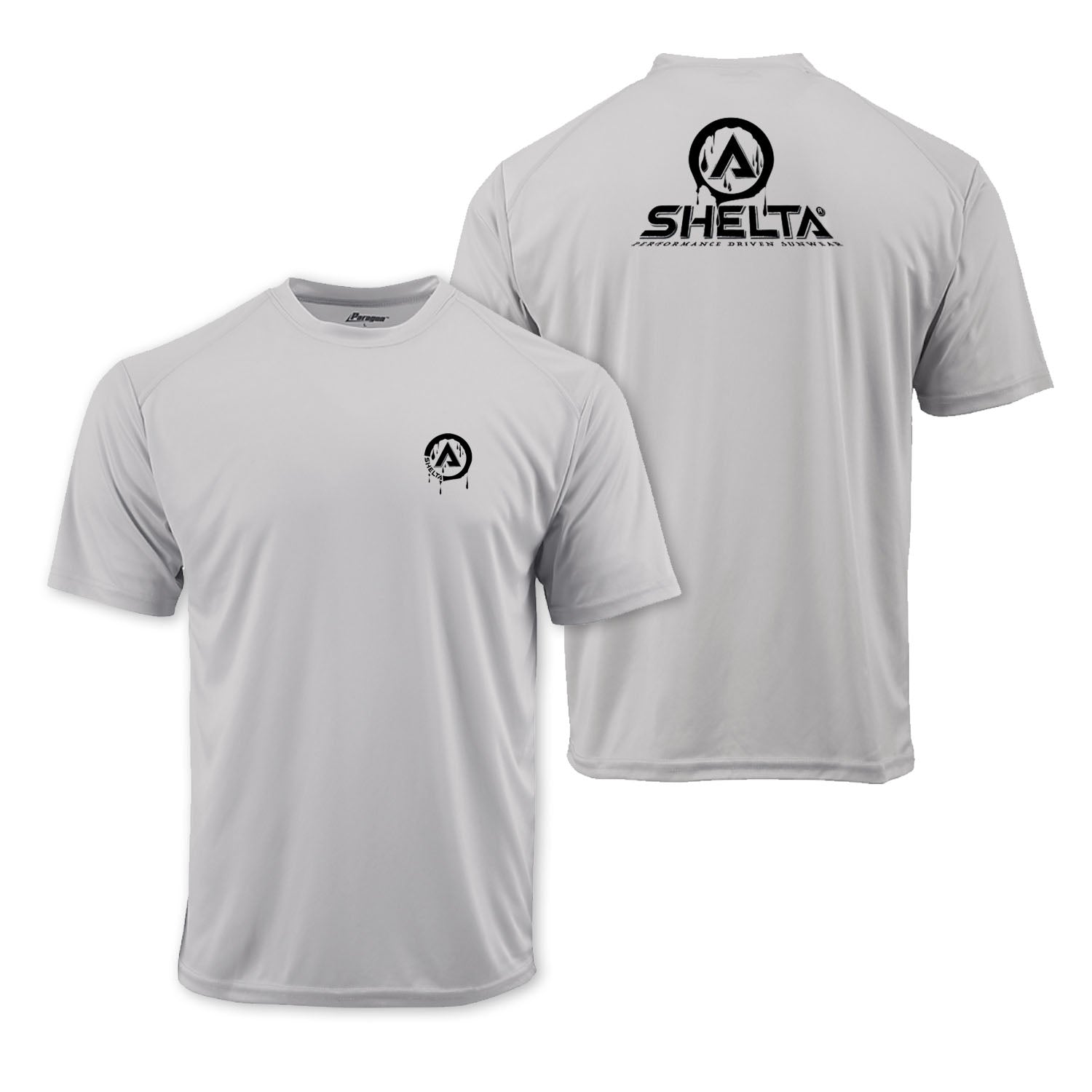 The Shelta S/S Drip Logo in Aluminum Grey