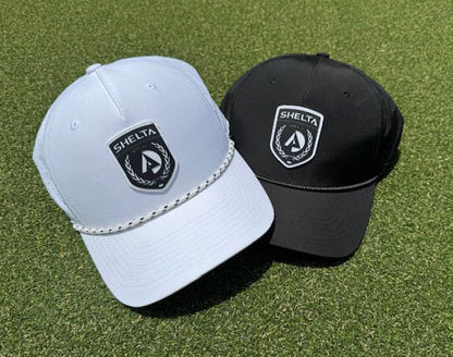 The Shelta Clubhouse Cap in Black and white