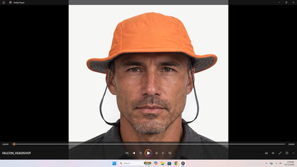 Falcon Sun Hat in orange