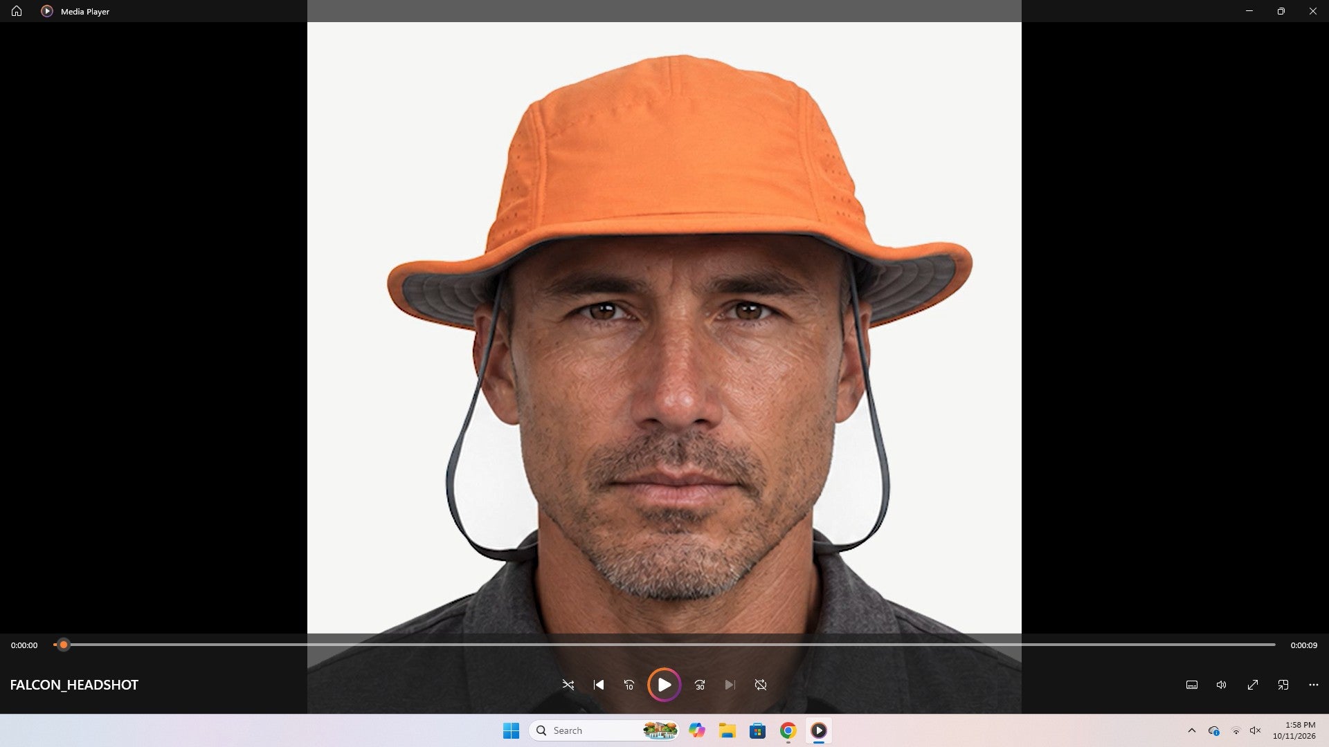 Falcon Sun Hat in orange