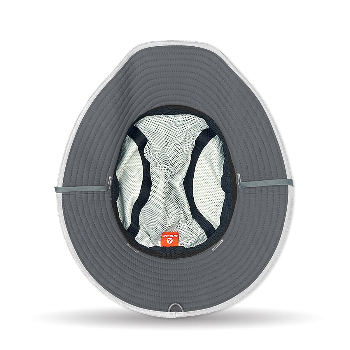 Underneath viewwith a white interior on a white background