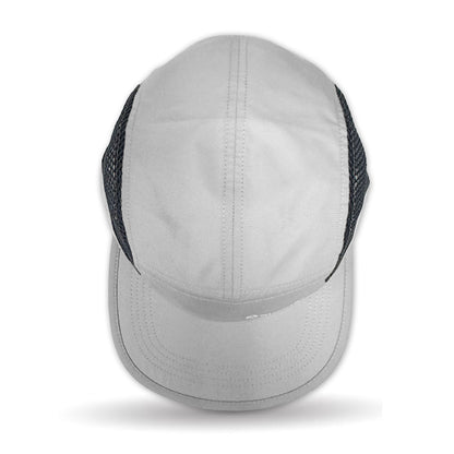 Light Gray cap with black mesh back on a white background