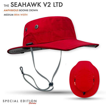 Picutre of red Seahwk sun hat