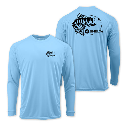 The Shelta Long Sleeve Skelebass 2 in Pale Blue
