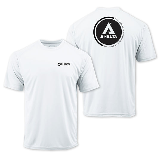 Shelta Short Sleeve Eclipse Logo in Foam White