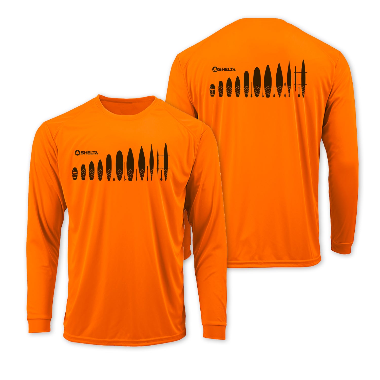 Long Sleve Watercraft Sun Shirt in Orange