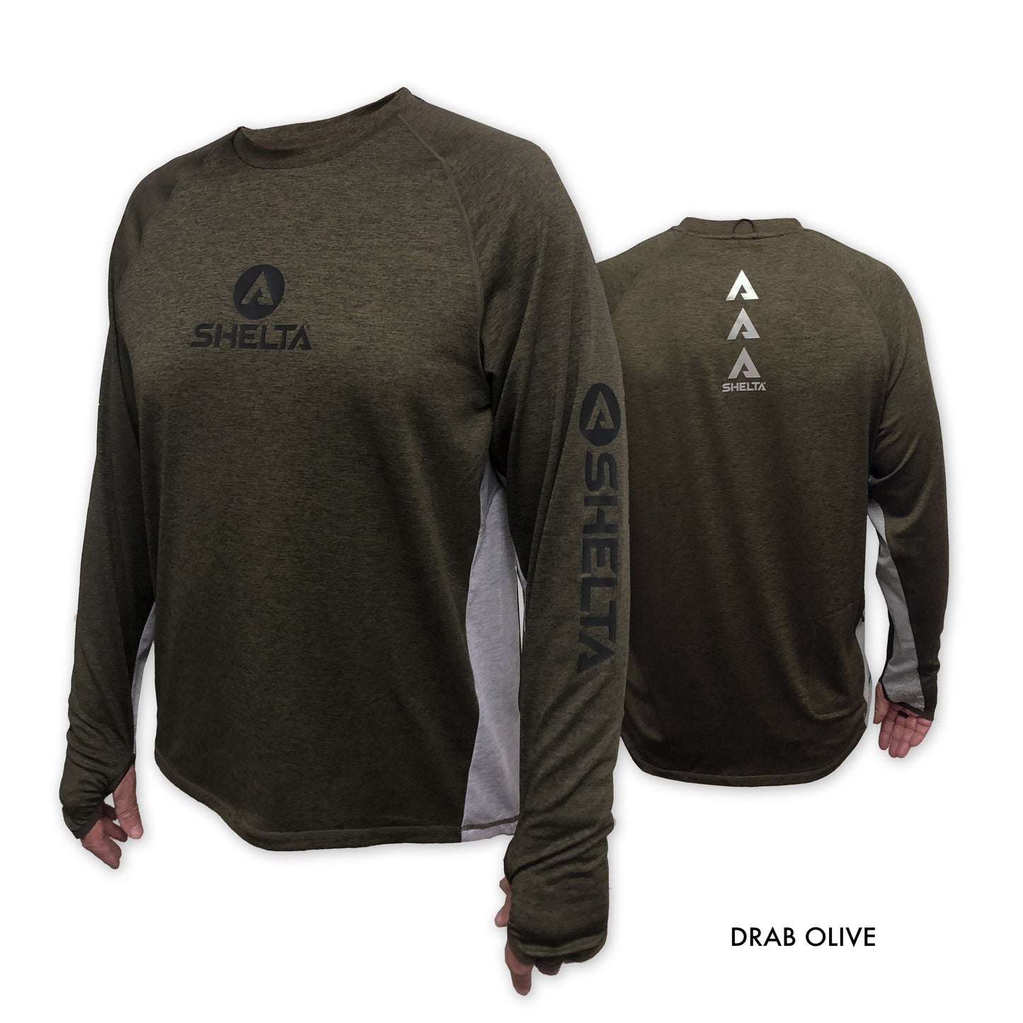 The Aquaterra Crew neck in Drab Olive is engineered & built with sun protection, function, and durability in mind.  Truly amphibious these technical tops work as well in the water as on land.  Offering features consistent with Shelta core values and innovation goals.   UPF 50+ UV protection, the highest rating given.  Blocks 98% of UVA/UVB radiation.