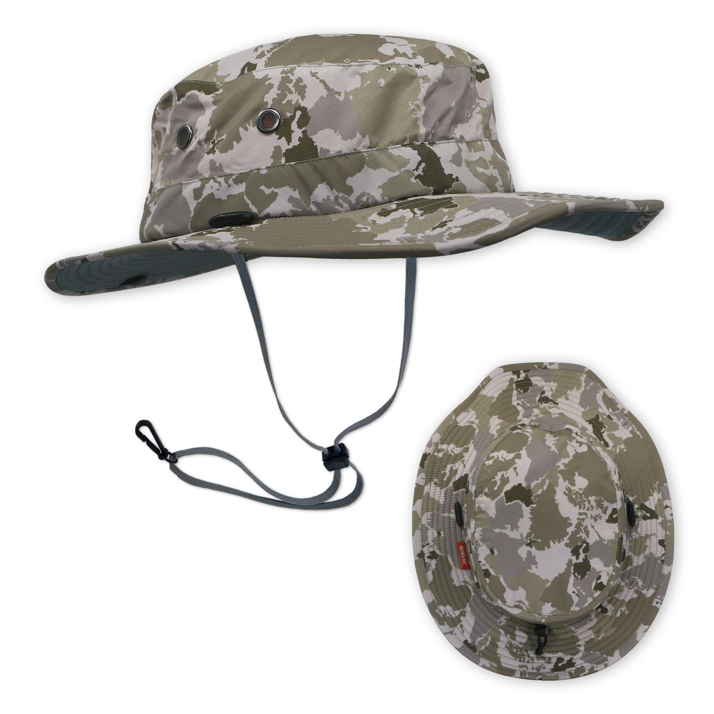 The Seahawk Mid Brim sun hat in the color  Desert Camo