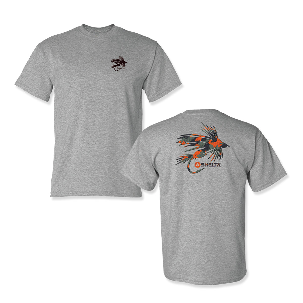 Fly Logo in Sport Grey Heather. This heavy-duty 50/50 T-Shirt is made to work for you. This fabric is specifically designed to wick moisture away from the body, helping to keep you dry and cool. Soft, preshrunk cotton is blended with durable, colorfast polyester for optimal quality