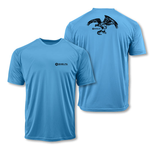 Shelta Ospry Logo Short Sleeve Sun Shirt in Ocean Blue