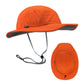 The Raptor sun hat in the color Blaze Orange