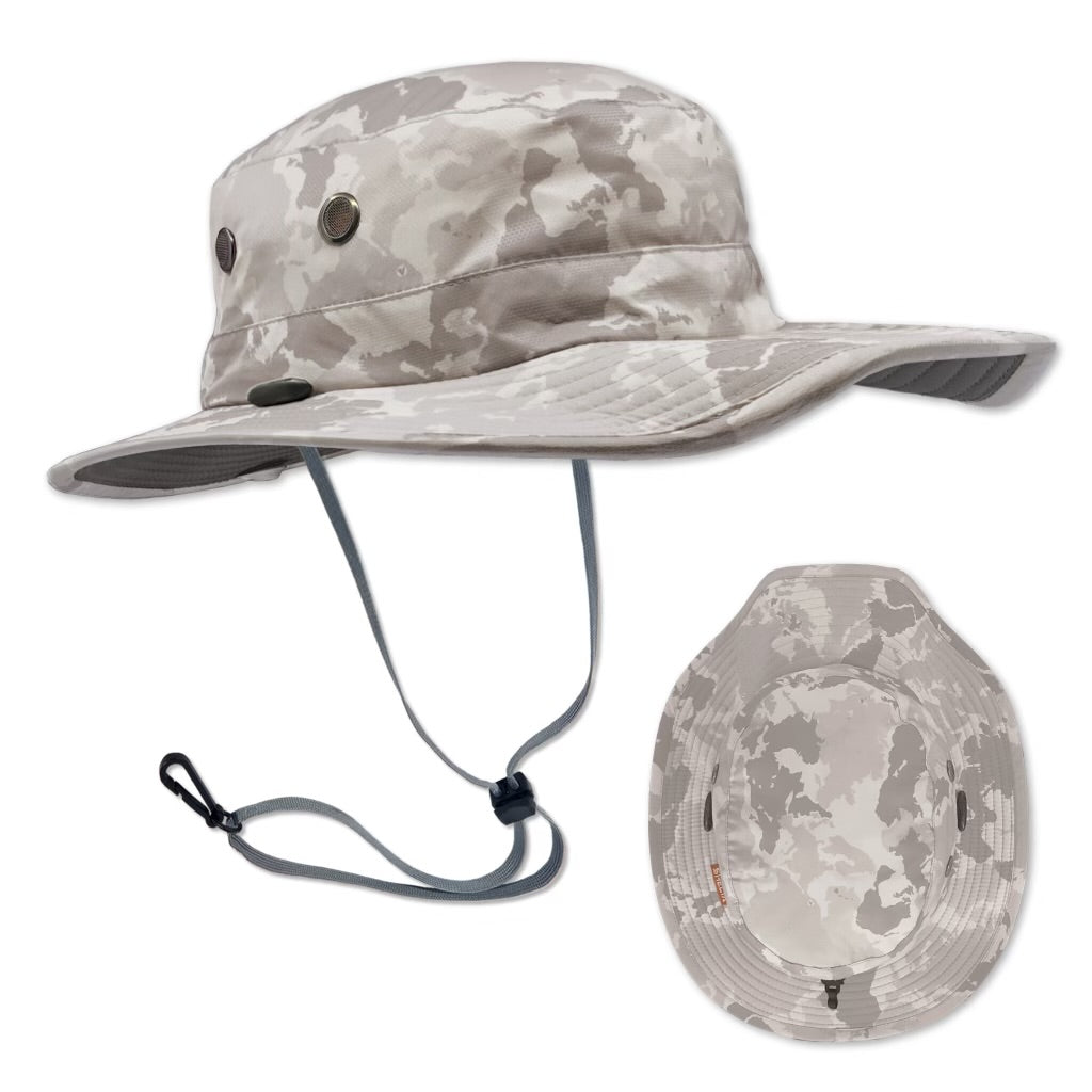 The Seahawk Mid Brim sun hat in the color SB Camo