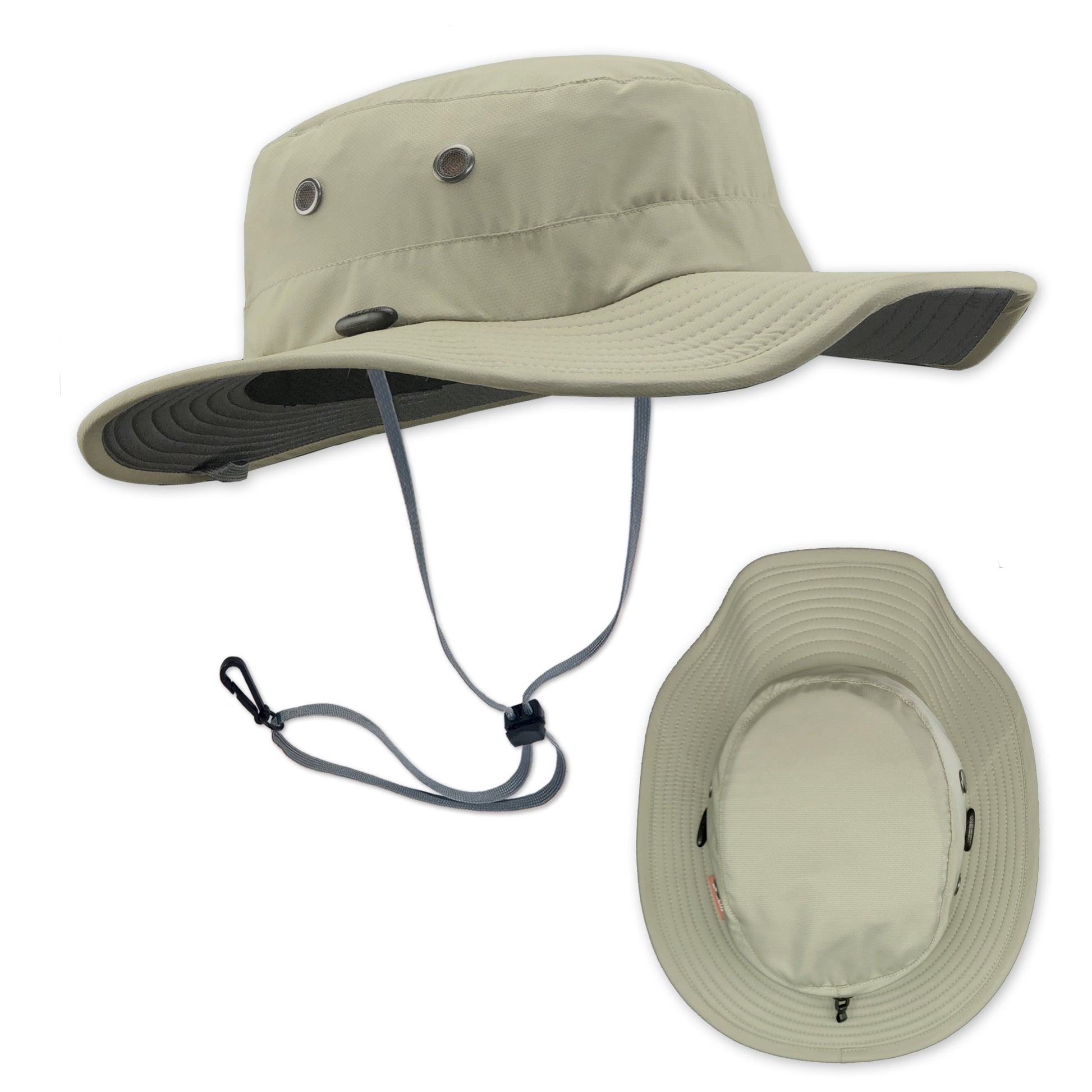 The Seahawk Mid Brim sun hat in the color Field Khaki