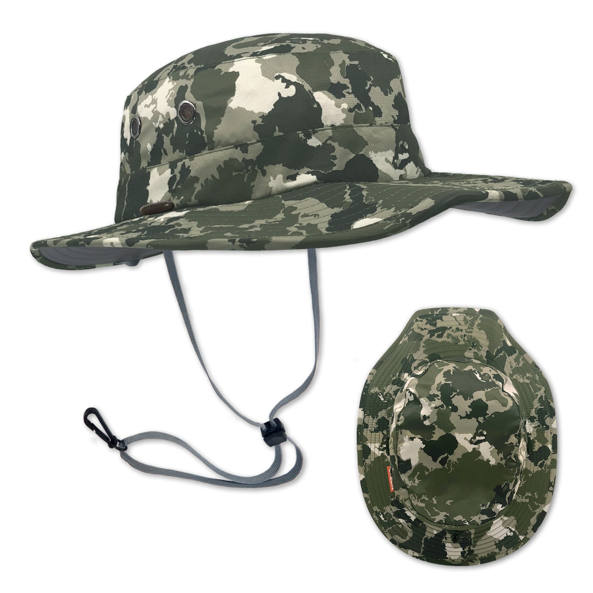 The Seahawk Mid Brim sun hat in the color KO Camo